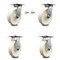 Service Caster 8 Inch Nylon Caster Set with Roller Bearing 2 Swivel Lock and 2 Rigid SCC SCC-35S820-NYR-BSL-2-R-2 - alternate 1